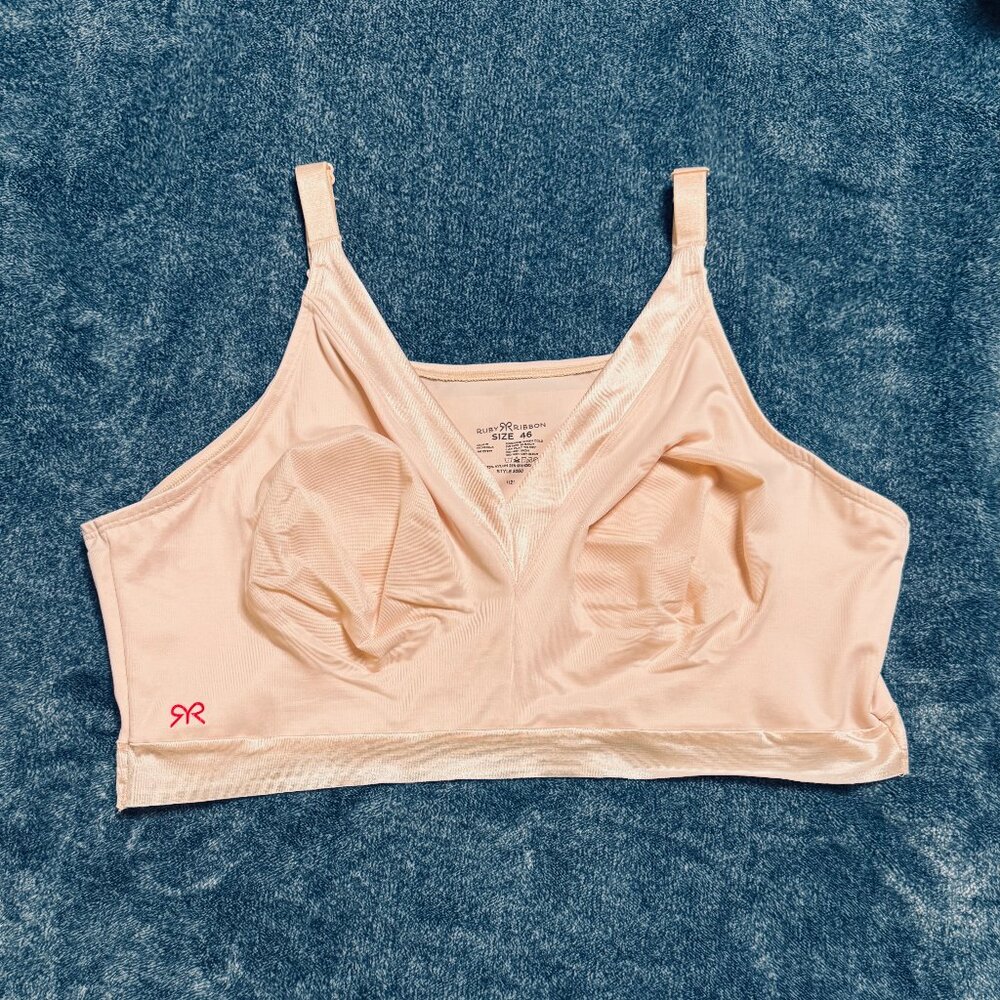 Ruby Ribbon Athena Demiette Bra White - Size 46 - 3060